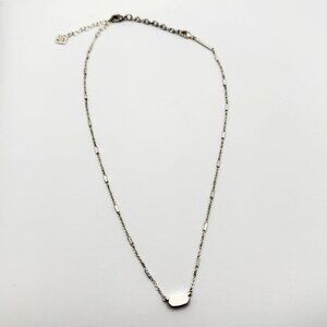 Kendra Scott Fern Pendant Necklace In Silver Tone With Adjustable Chain